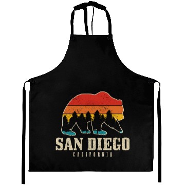 Discover San Diego California Bear Souvenir Aprons