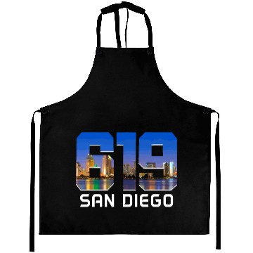 Discover San Diego 619 Area Code California Aprons