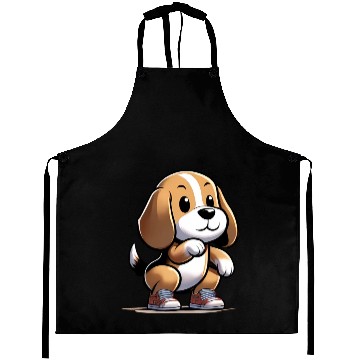 Discover Squat Squad: Beagle's Fitness Journey Aprons
