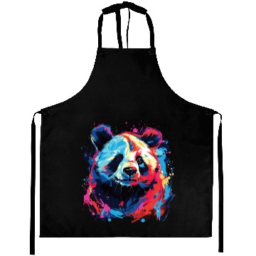 Discover Watercolor Colorful Panda Colorful Animals Aprons