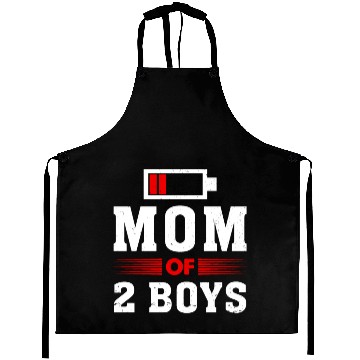Discover Mom of 2 Boys Mom and Son Matching Mom Aprons