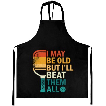 Discover Funny Retro Pickleball Vintage Aprons