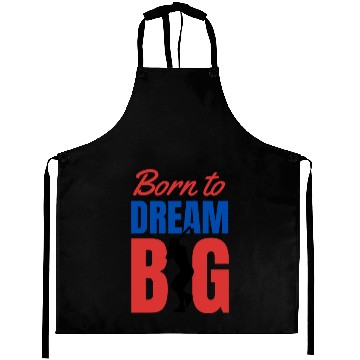 Discover Red and Blue baseball Typography Aprons 2