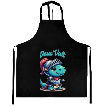 Discover Deus Vult Historical Knight Dragon Aprons