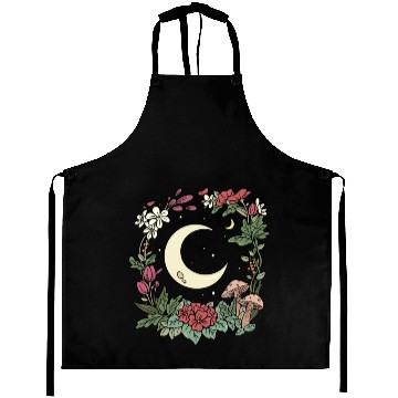 Discover Mushroom Moon Cottagecore Naturecore Aprons