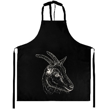 Discover Goat Head - Line Art Aprons
