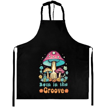 Discover Groovy Mushroom Aprons: Born in the Groove