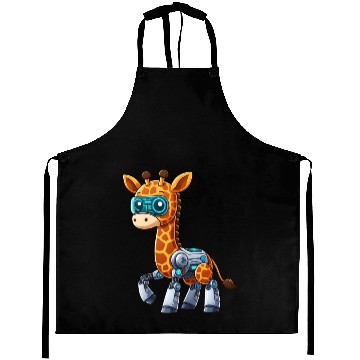 Discover Cool robot giraffe is a cyborg Aprons