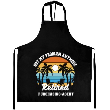 Discover Retirement gift idea Retired purchasing-agent Aprons