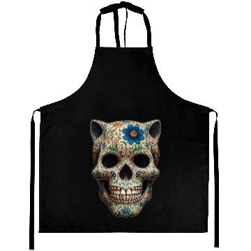 Discover Talavera cat skull Aprons
