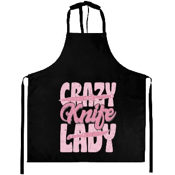 Discover Crazy Knife Lady Hobby Knife Collector Aprons