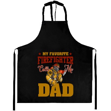 Discover My Favorite Firefighter Calls Me Dad Aprons