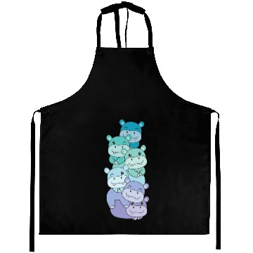 Discover Neptunic Flag Pride Lgbtq Cute Hippo Stack Aprons
