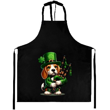 Discover St. Patrick's Day Beagle Bagpiper Aprons