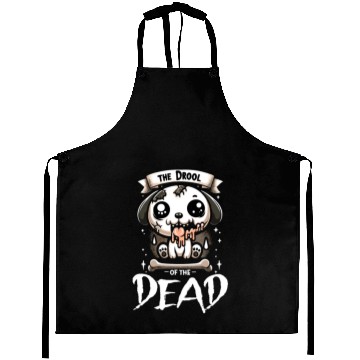 Discover Horror Dog Halloween Spooky Dog Lover Gothic Dog Aprons