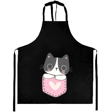 Discover Cute Cat in the pocket Aprons