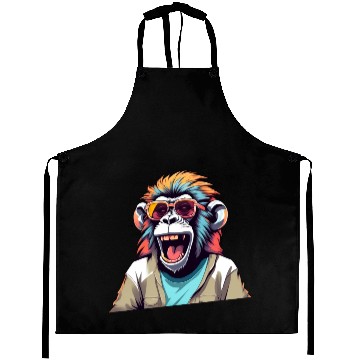 Discover Retro Laughing Monkey Aprons