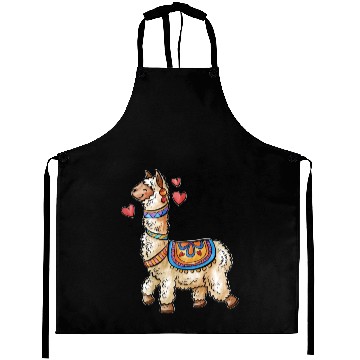 Discover llama for animals lover Aprons