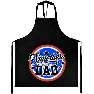 Discover Superhero Dad Red Aprons