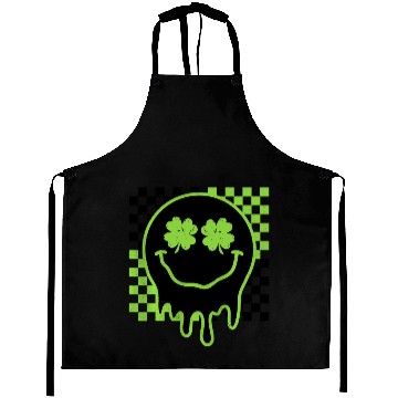 Discover Groovy St Patricks Day Retro Smile Face Aprons