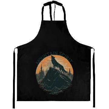 Discover Mountain Majesty Wolf Howling on the Peak Aprons