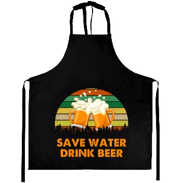 Discover Save Water Drink Beer Aprons