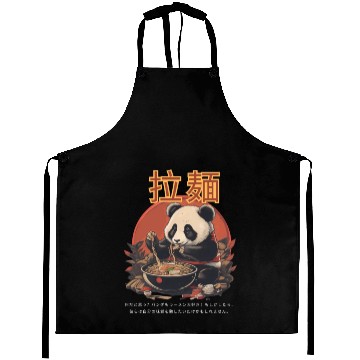 Discover Panda eating Ramen Aprons