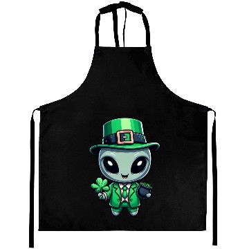 Discover St. Patrick's Day Alien Extraterrestrial Aprons