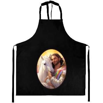 Discover Jesus Snuggling Unicorn Aprons, Christian
