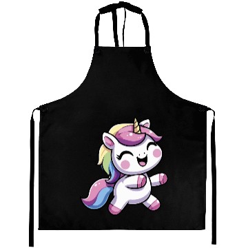 Discover Happy Unicorn dancing Aprons