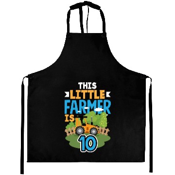 Discover 10th Birthday Tractor 10 Years Birthday Boy Aprons