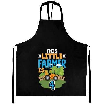 Discover 4th Birthday Tractor 4 Years Birthday Boy Aprons