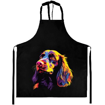 Discover Watercolor Colorful Boykin Spaniel Aprons
