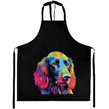 Discover Watercolor Colorful Irish Water Water Spaniel Aprons