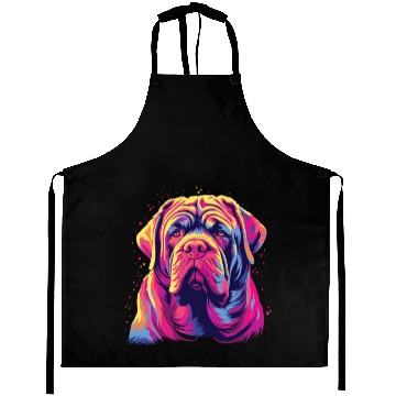 Discover Watercolor Colorful Neapolitan Mastiff Aprons