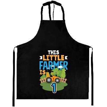 Discover 1st Birthday Tractor 1 Year Birthday Boy Aprons