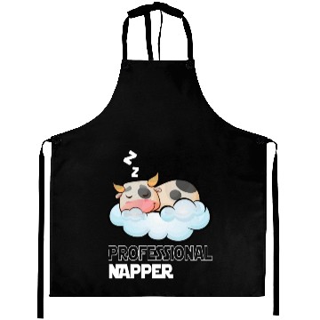 Discover Professional Napper Cow Sleeping Late Riser Aprons