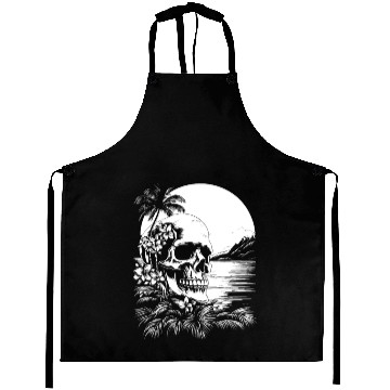 Discover Surfing Surfer Skull Nature Aprons