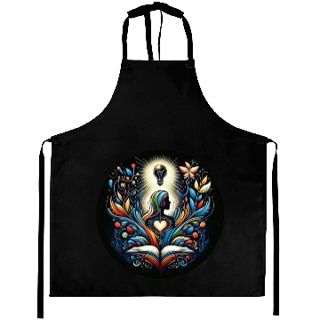 Discover Teacher Power Knowledge & Kindness Inspire Aprons