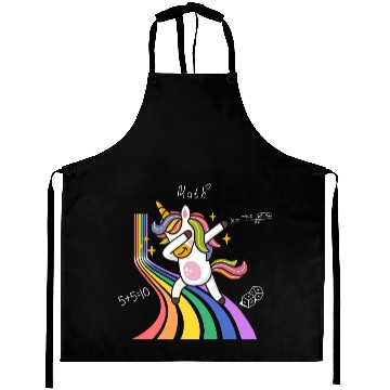 Discover Funny Unicorn Number Day Costume Math Numbers Aprons