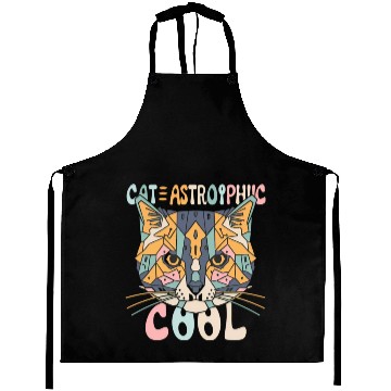 Discover CAT-ASTROPHIC COOL ,funny Cat slogan ,cat lovers. Aprons