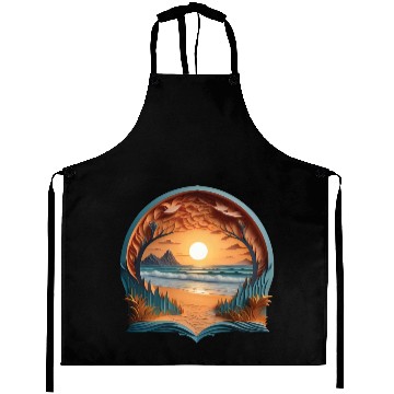 Discover Sea and Sun Artwork Aprons