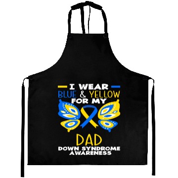 Discover I Wear Blue Yellow Dad Down Syndrome Awareness Aprons