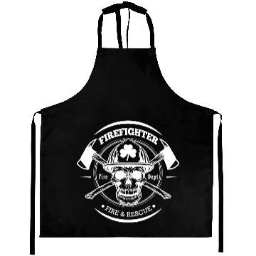 Discover Firefighter Fire and Rescue Irish Shamrock Aprons
