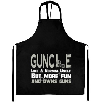 Discover Guncle funny gun lover saying Aprons