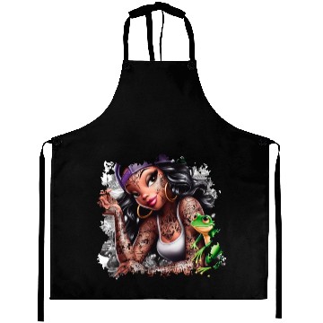 Discover Street Style Hip Hop Girl Rapper Aprons