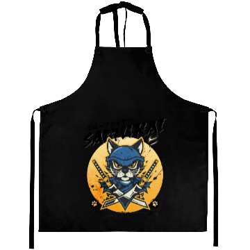 Discover Samurai Cat, Ninja Cat, Cat Assassin, Warrior Cat Aprons