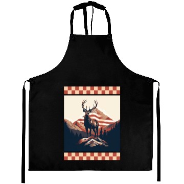 Discover Mountain Range American Flag Rock Camo Deer Peak Aprons