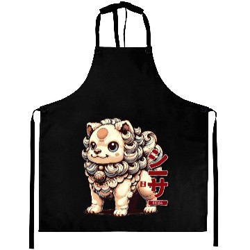 Discover Chibi Shisa - Japanese Sacred Creature Aprons