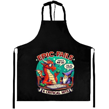 Discover Dragon & Wizard Epic Fails D&D Pen & Paper Aprons